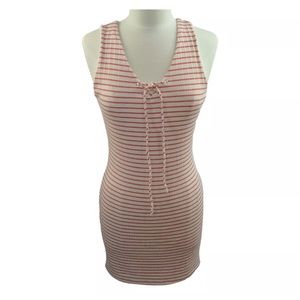 Stripe dress size large|women’s summer dress midi